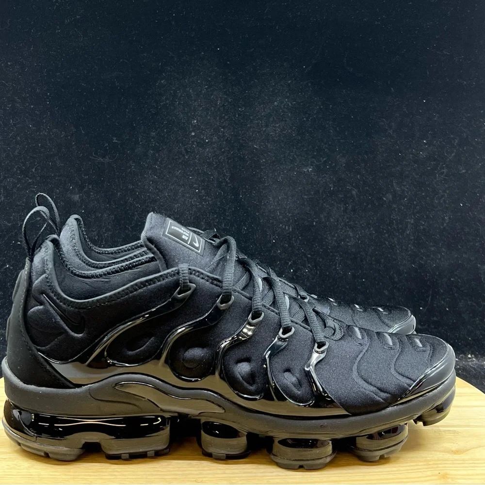 Nike Air VaporMax Plus Triple Black 2021 Mens 924453-004 Multiple Sizes - Picture 4 of 9